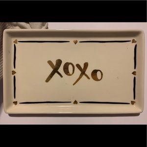 XOXO ceramic jewelry dish!!